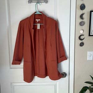 Rust lightweight blazer NWT